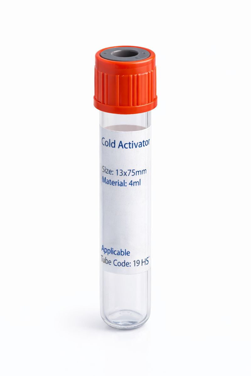 Cold Activator Vacuum Blood Collection Tube – Red Cap | 4ml | Pack of 100 | Laboratory Use