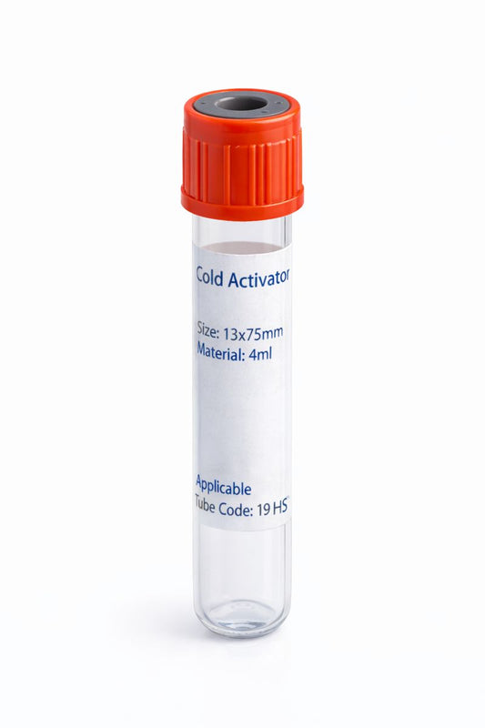 Cold Activator Vacuum Blood Collection Tube – Red Cap | 4ml | Pack of 100 | Laboratory Use